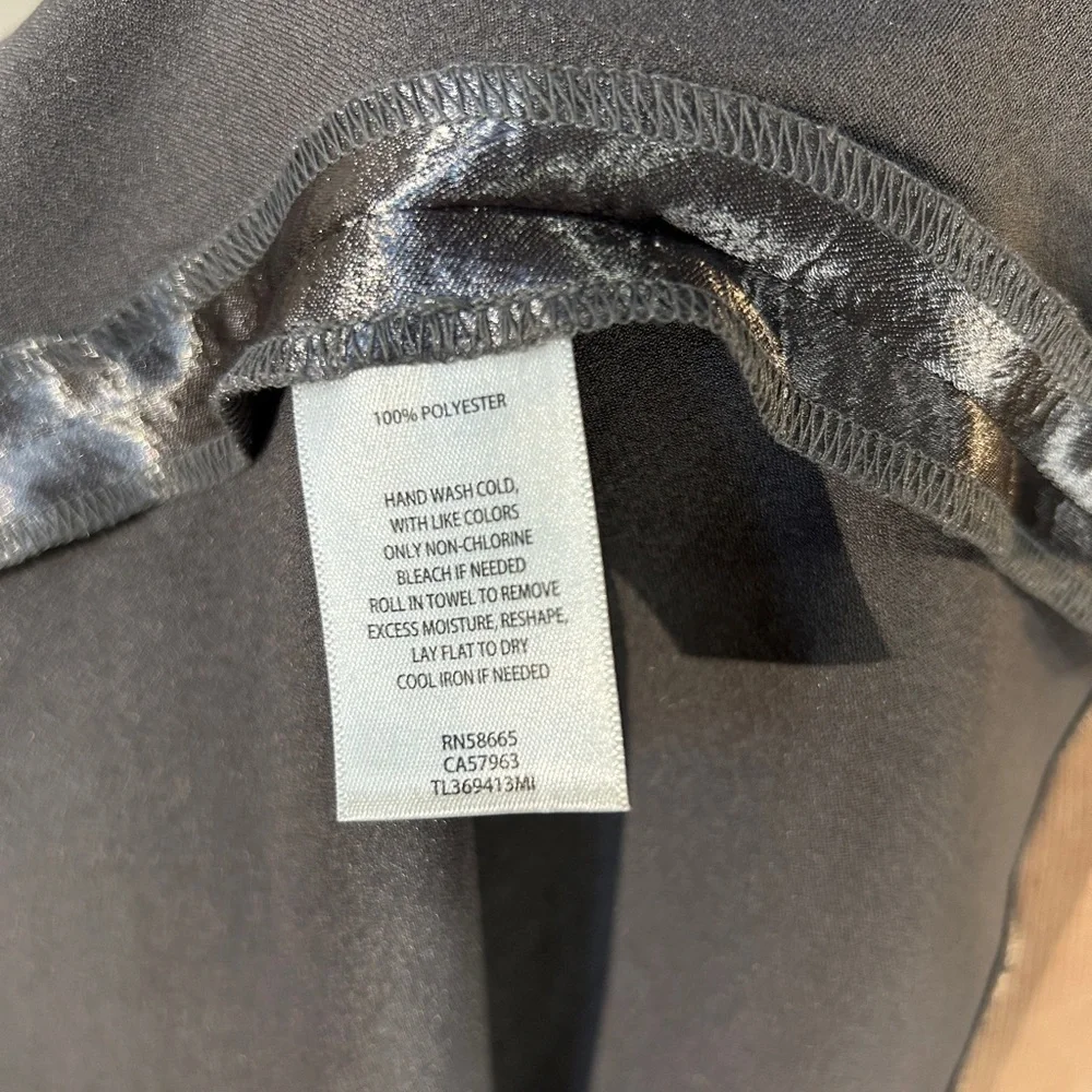 Leith Silver Metallic Wrap Cocktail Dress Size XS - Picture 15 of 16